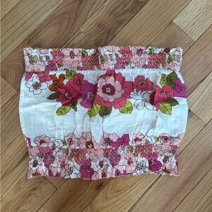 Anthropologie Floral Tube Top